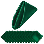 Zestaw 12 Satynowych Serwetek Luksusowych 30x30 cm do Dekoracji Stołu
