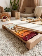 Premium zestaw 7 drewnianych instrumentów muzycznych dla dzieci