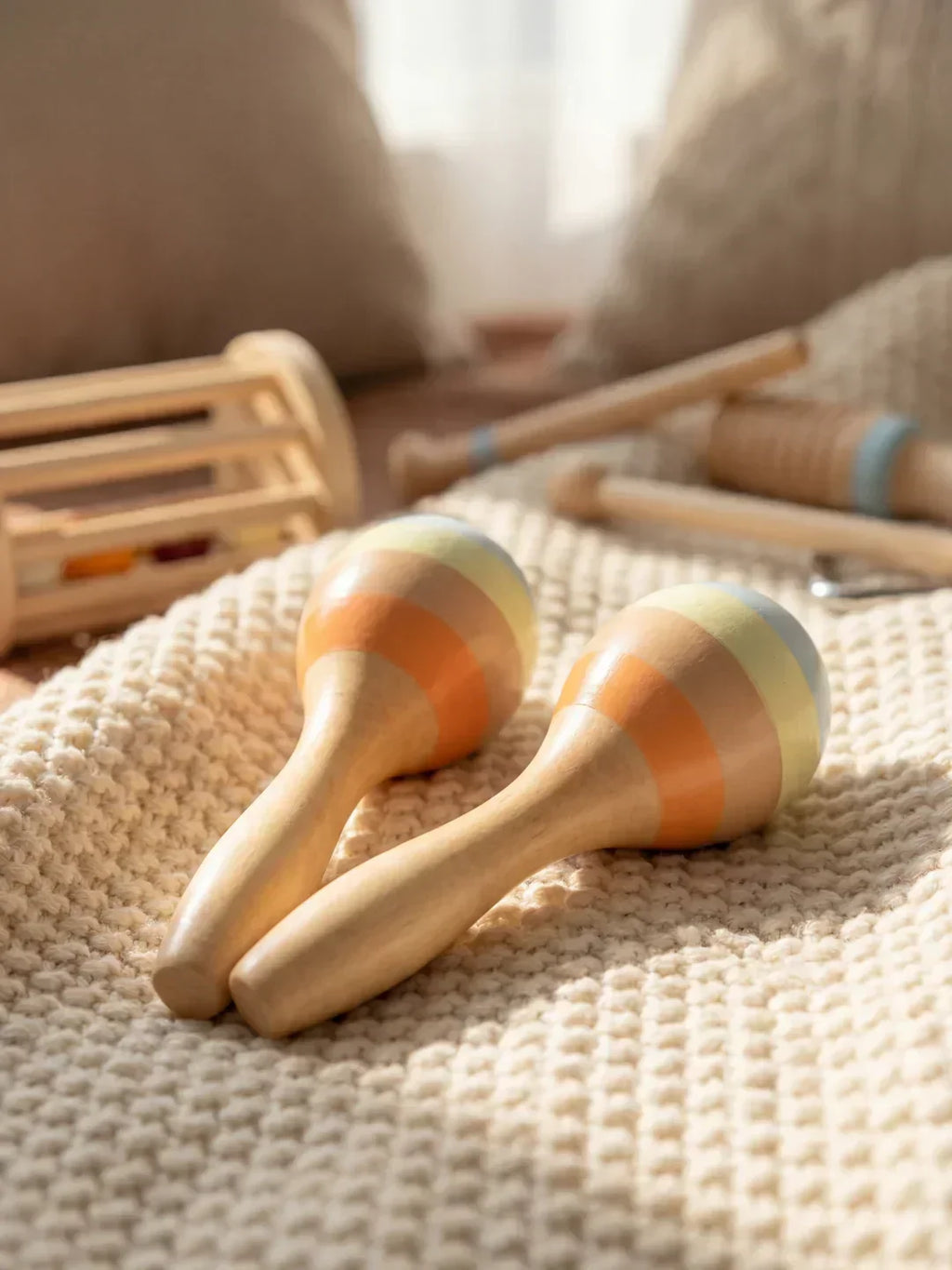 Premium zestaw 7 drewnianych instrumentów muzycznych dla dzieci