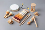 Premium zestaw 7 drewnianych instrumentów muzycznych dla dzieci