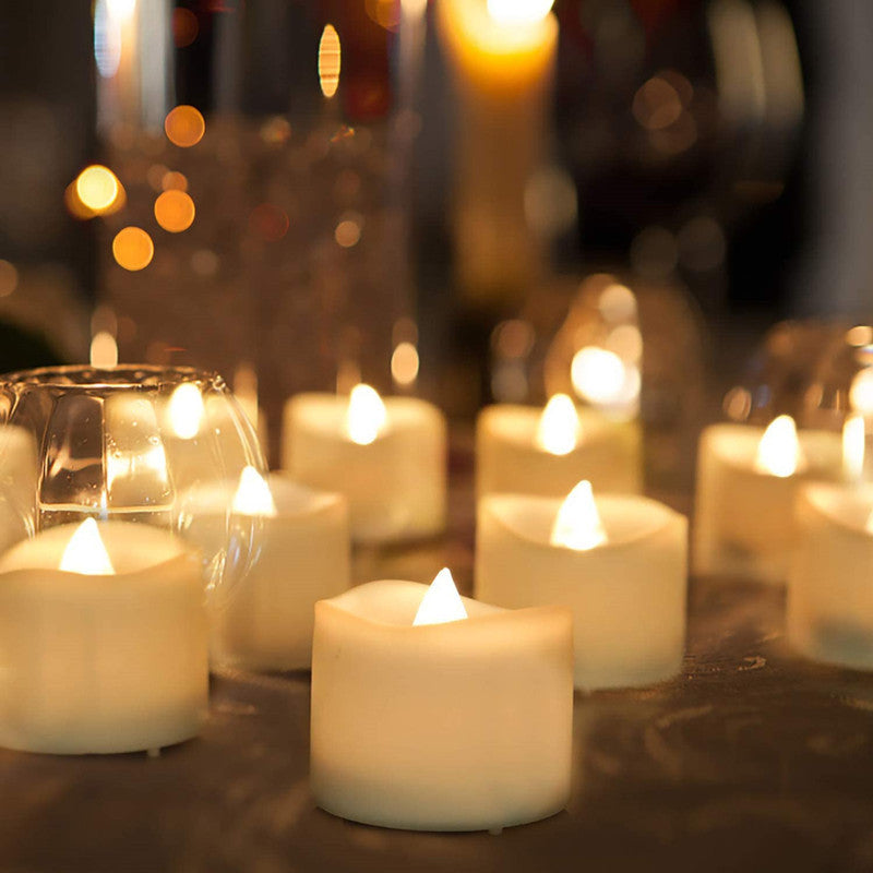 Zestaw migoczących świeczek tealight na baterie
