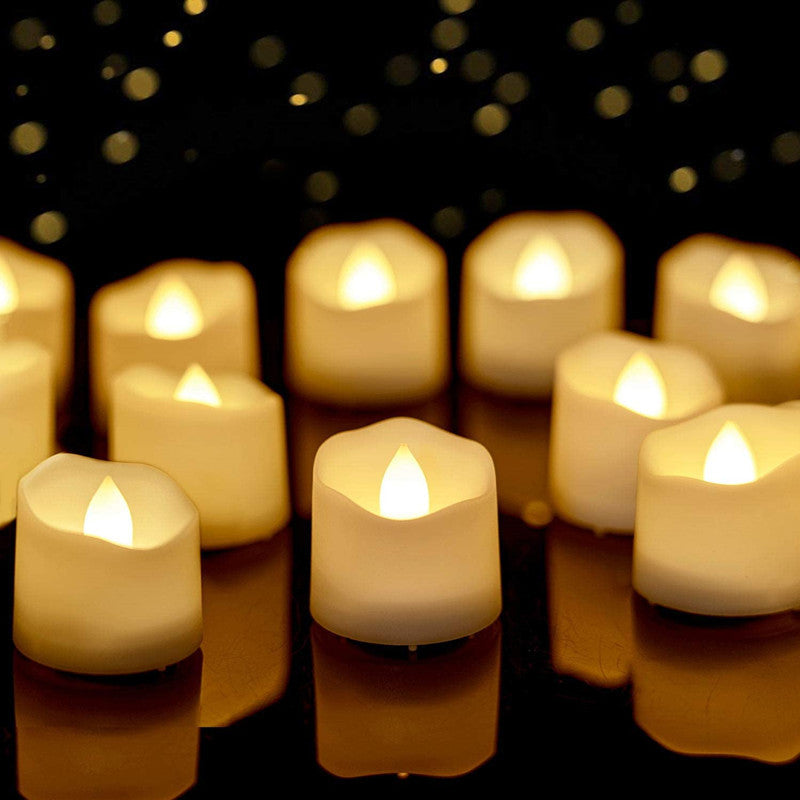 Zestaw migoczących świeczek tealight na baterie