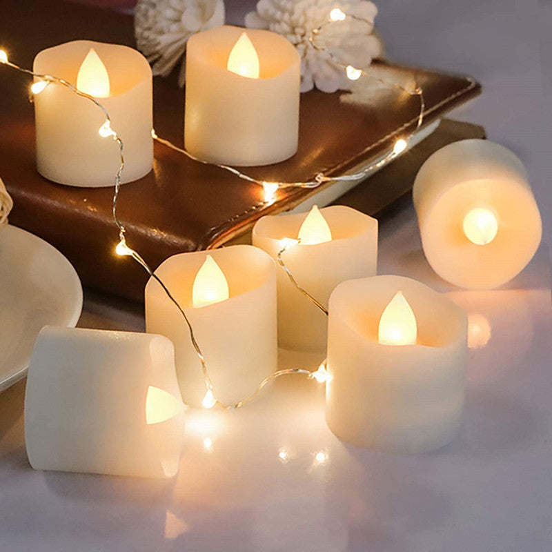 Zestaw migoczących świeczek tealight na baterie