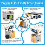 Zestaw solarny robot STEM dla dzieci – zabawka konstrukcyjna DIY 12 w 1 i 13 w 1