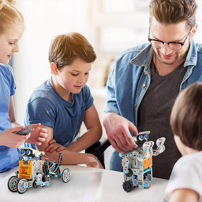 Zestaw solarny robot STEM dla dzieci – zabawka konstrukcyjna DIY 12 w 1 i 13 w 1