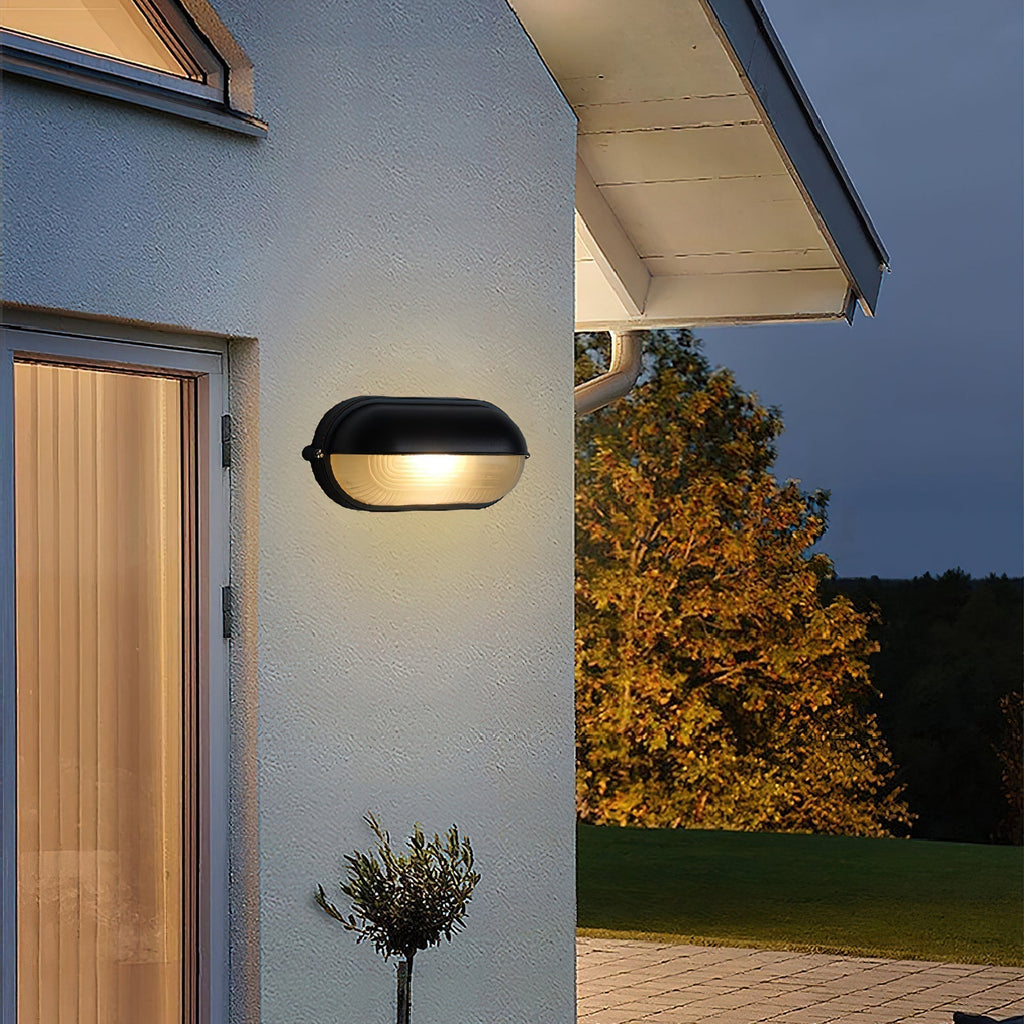 Zewnętrzna przemysłowa lampa ścienna typu bulkhead Owalny design odporny na warunki atmosferyczne