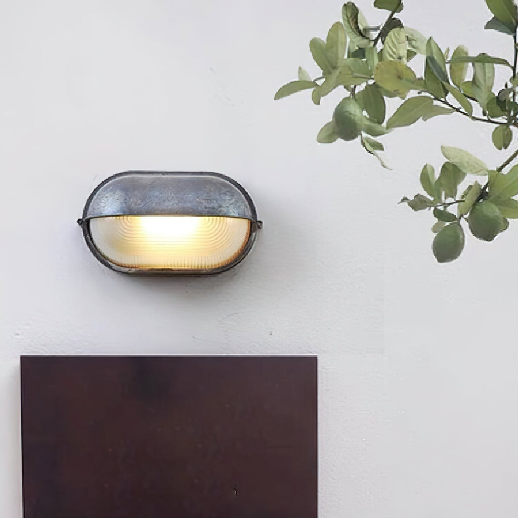 Zewnętrzna przemysłowa lampa ścienna typu bulkhead Owalny design odporny na warunki atmosferyczne