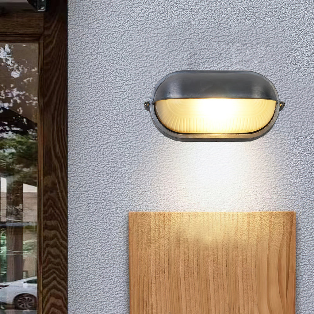 Zewnętrzna przemysłowa lampa ścienna typu bulkhead Owalny design odporny na warunki atmosferyczne