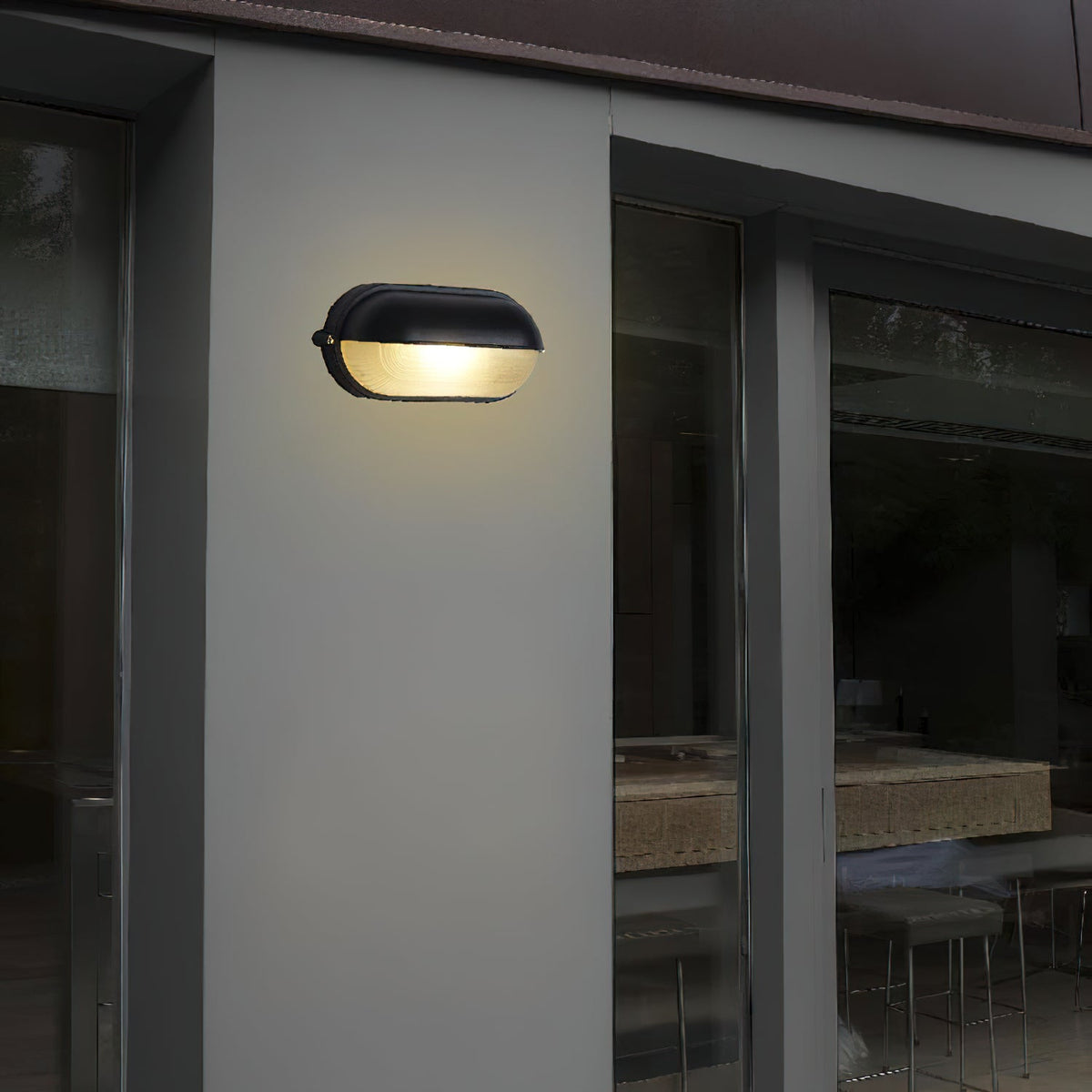 Zewnętrzna przemysłowa lampa ścienna typu bulkhead Owalny design odporny na warunki atmosferyczne