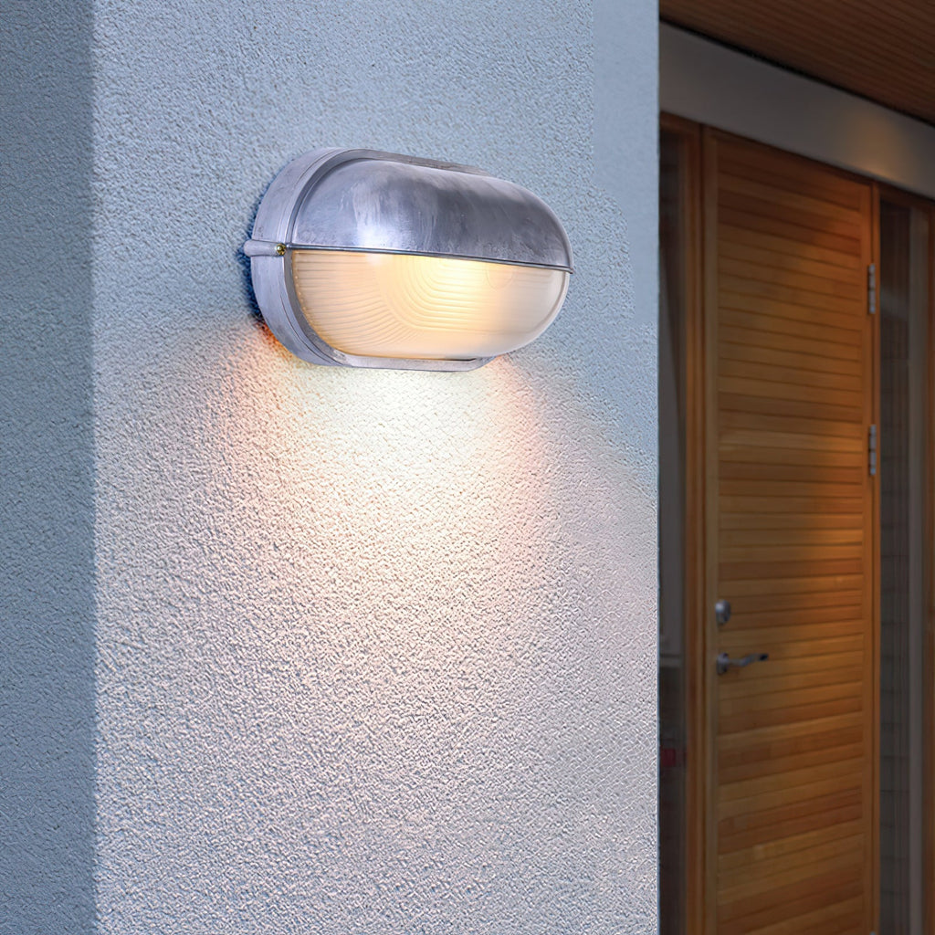 Zewnętrzna przemysłowa lampa ścienna typu bulkhead Owalny design odporny na warunki atmosferyczne