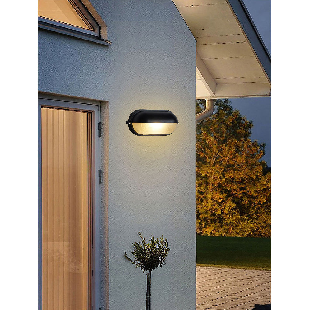 Zewnętrzna przemysłowa lampa ścienna typu bulkhead Owalny design odporny na warunki atmosferyczne