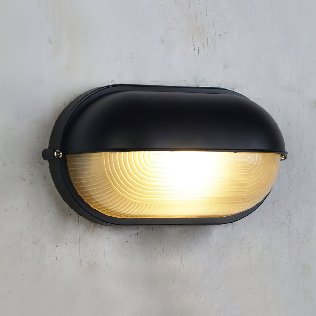 Zewnętrzna przemysłowa lampa ścienna typu bulkhead Owalny design odporny na warunki atmosferyczne