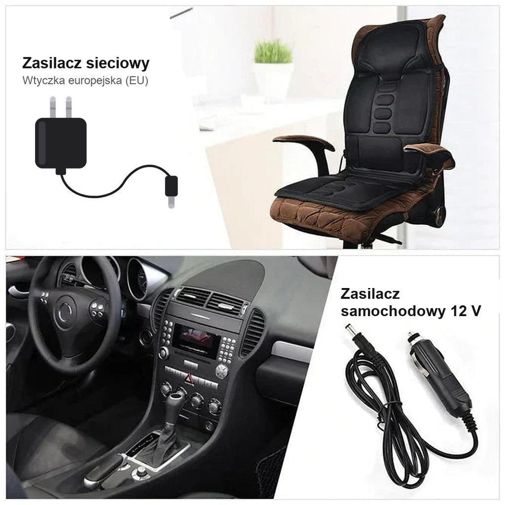 Zasilacz sieciowy z wtyczką EU i zasilacz samochodowy 12 V