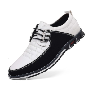 Męskie Buty Oxford Md001 Białe – Wodoodporne, Sznurowane Buty Wizytowe i Casual