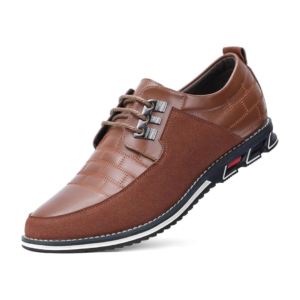 Męskie Buty Oxford Md001 Brązowe – Eleganckie, Lekkie, Wodoodporne